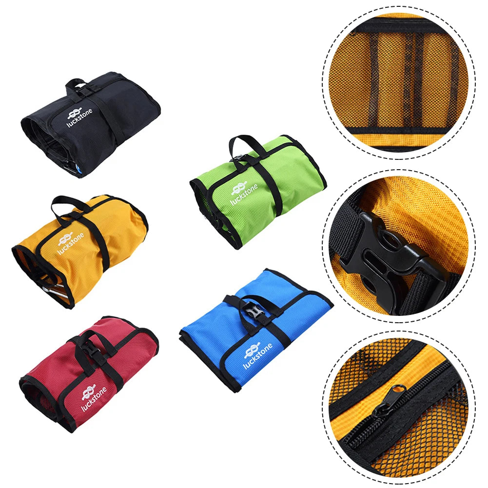 1pc Rock Climbing Storage Bag Gear Equipment Organized Storage Bag Carabiner Pocket For Climbing Caving Rigging Outdoor Tools