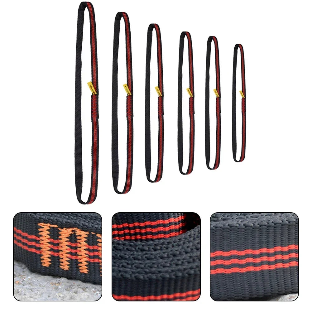 Multi-role Climbing Bandlet Polyester Webbing Strap Sling Bearing Cord For Rock Climbing Tree Arborist Mountaineering Equipment