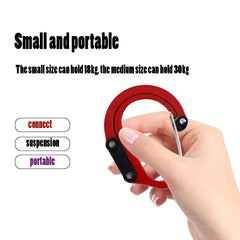 Hybrid Gear Clip - Carabiner Rotating Hook Clip Non-Locking Strong Clips for Camping Fishing Hiking Travel Backpack Out