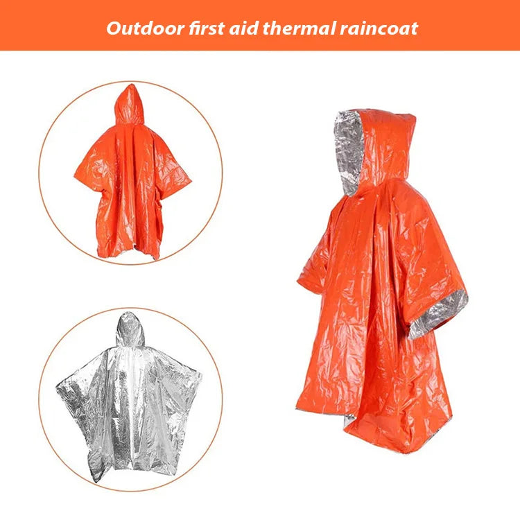 Survival Emergency Camping, Outdoor Temperature Insulation And Warm Equipment, Survival Blanket, Emergency Raincoat