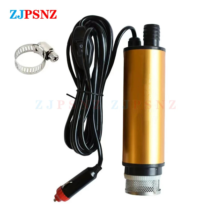 Transfer Pump 12V 24V Diesel Fuel Water Oil Car Camping Fishing Submersible Pump Car Pumping Diesel Oil Pump Cigarette Lighter