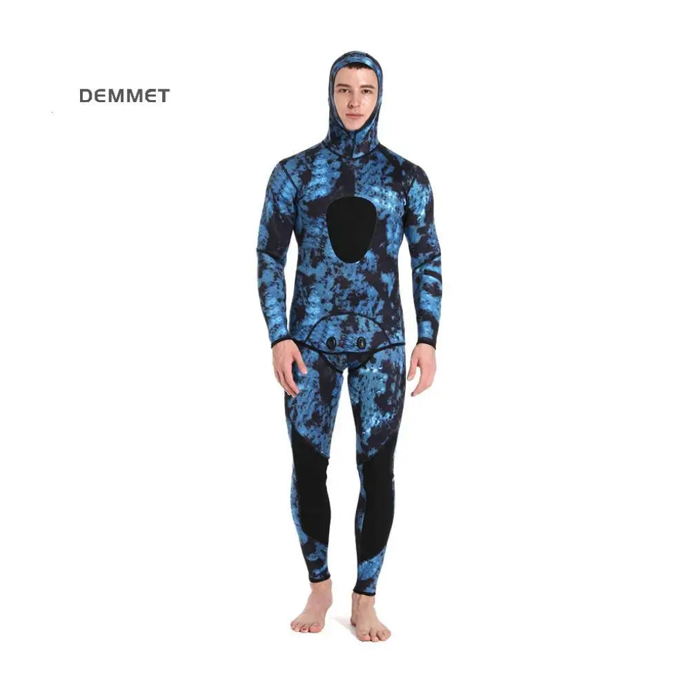 Camouflage SCR Neoprene 3mm Swim Wetsuits Men's Diving Suit Split Scuba Snorkel Swimsuit Spearfishing Surfing Jumpsuit Equipment