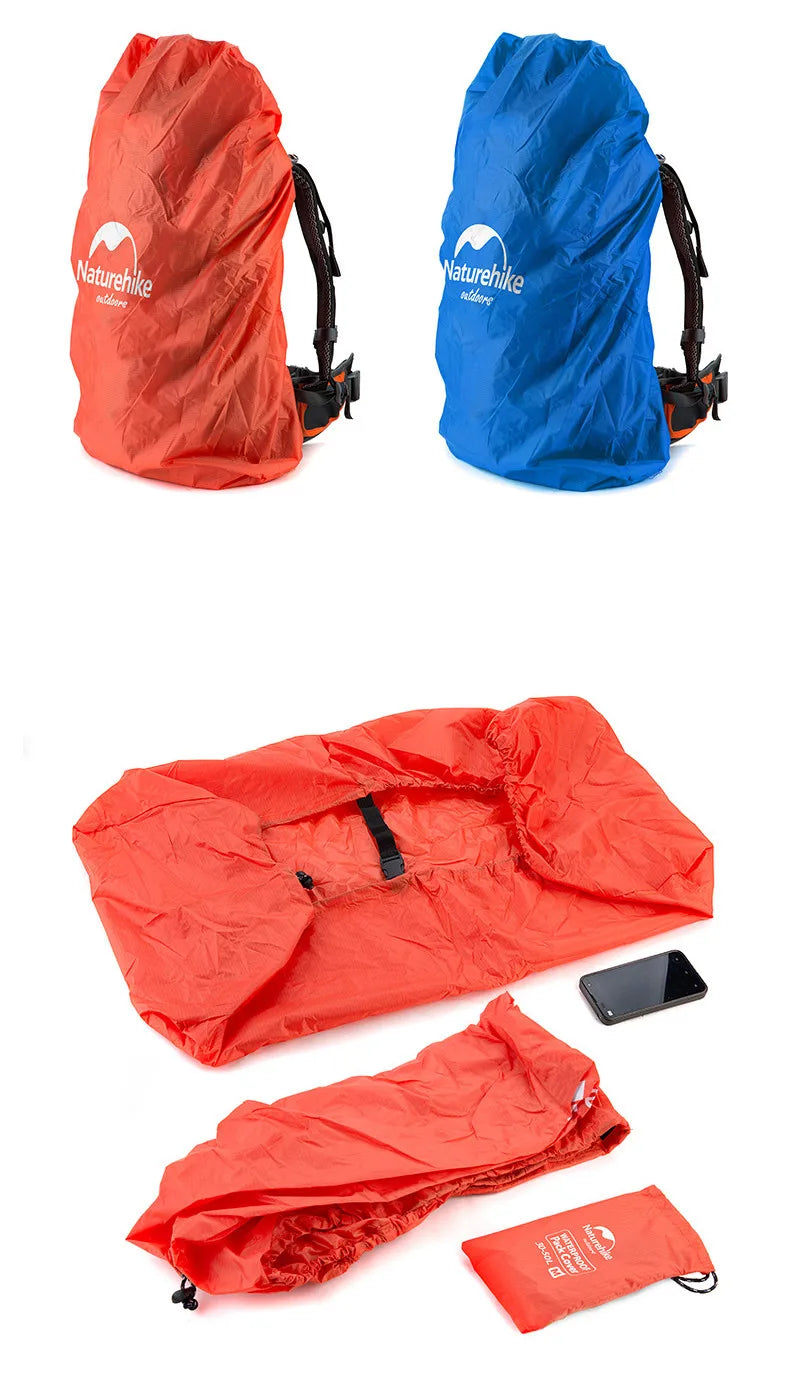 NatureHike Bag Cover 20~75L Waterproof Rain Cover For Backpack Camping Hiking Cycling School Backpack Luggage Bags Dust Covers