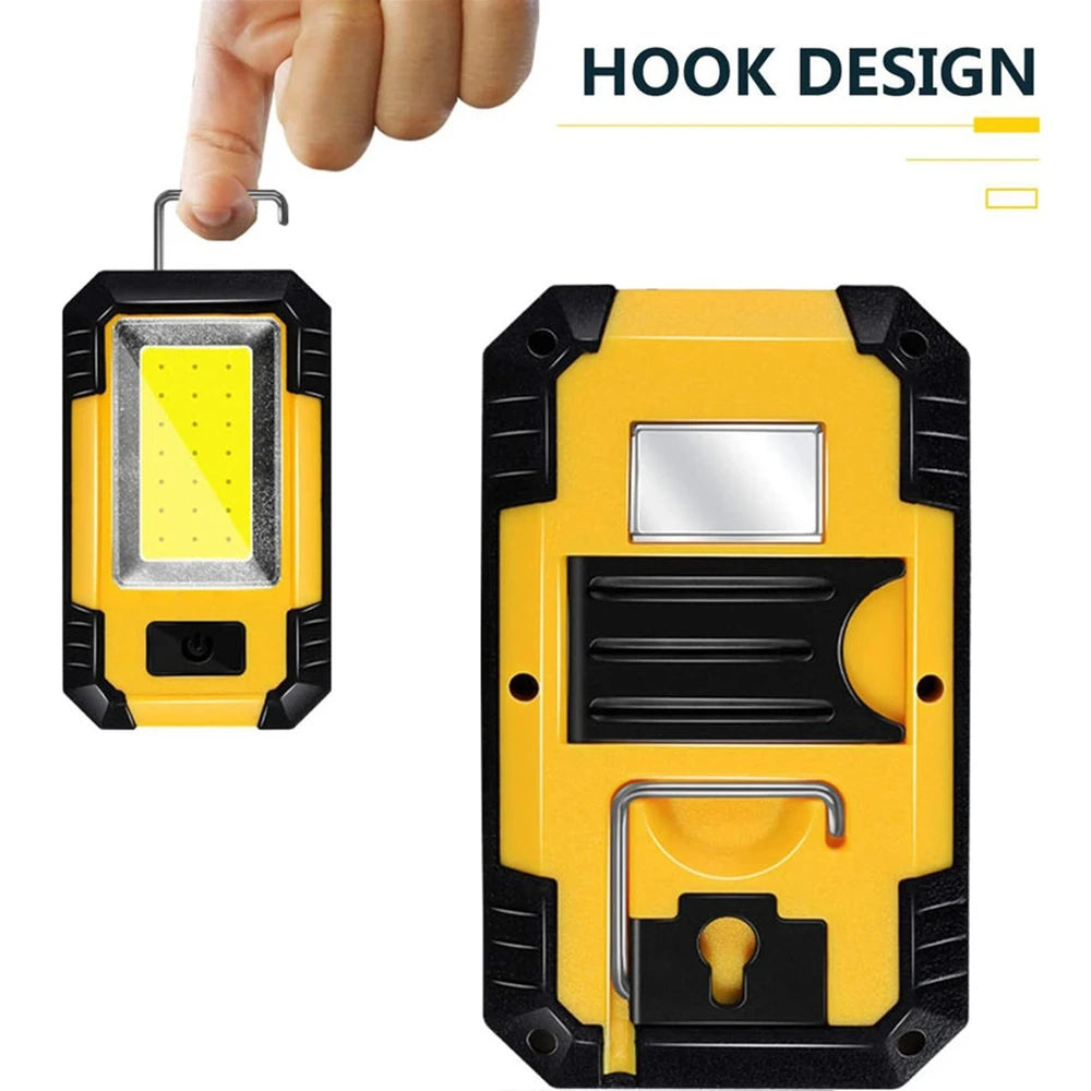 4000mAH COB Work Light USB Rechargeable LED Flashlight Portable Lantern with Magnet 7 Lighting Modes Camping Emergency Torch