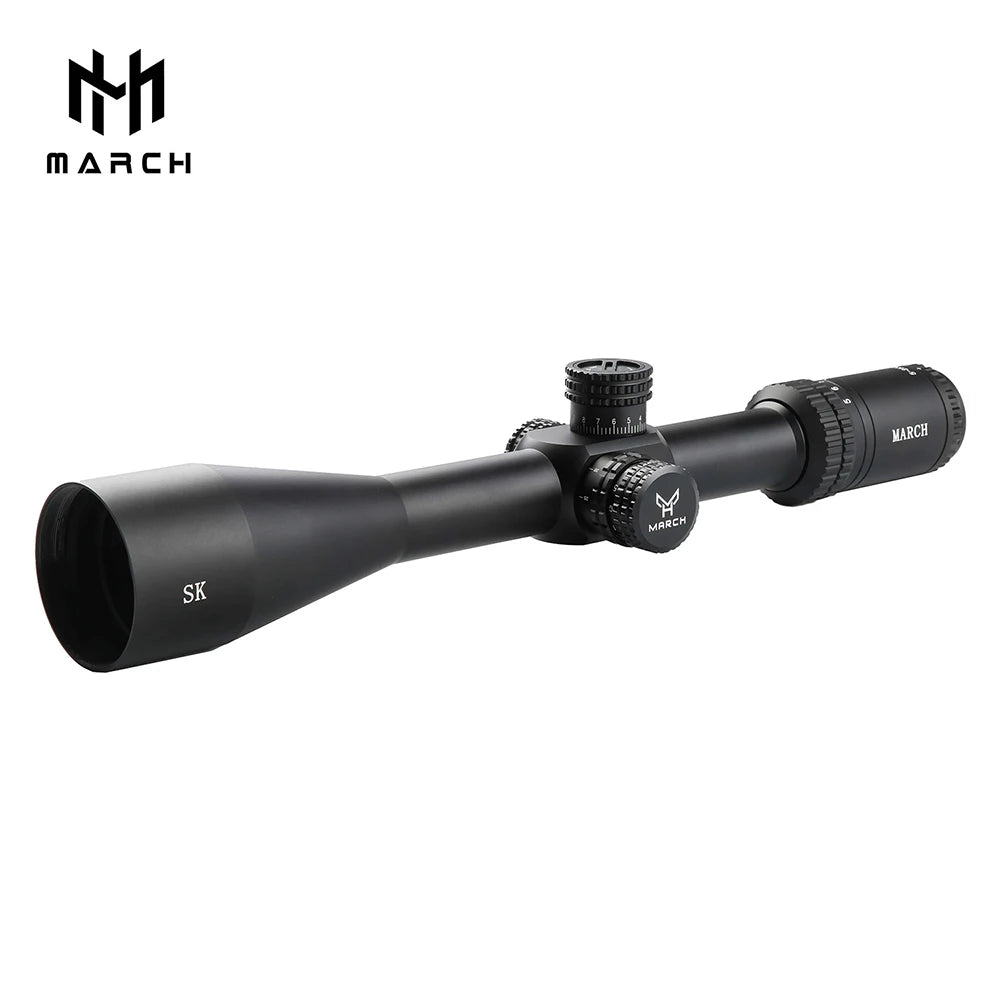 MARCH SK5-25X50 FFP IR Tactical Riflescope Spotting Scope for Rifle Hunting Optical Collimator Airsoft Airgun Sight Etched Glass