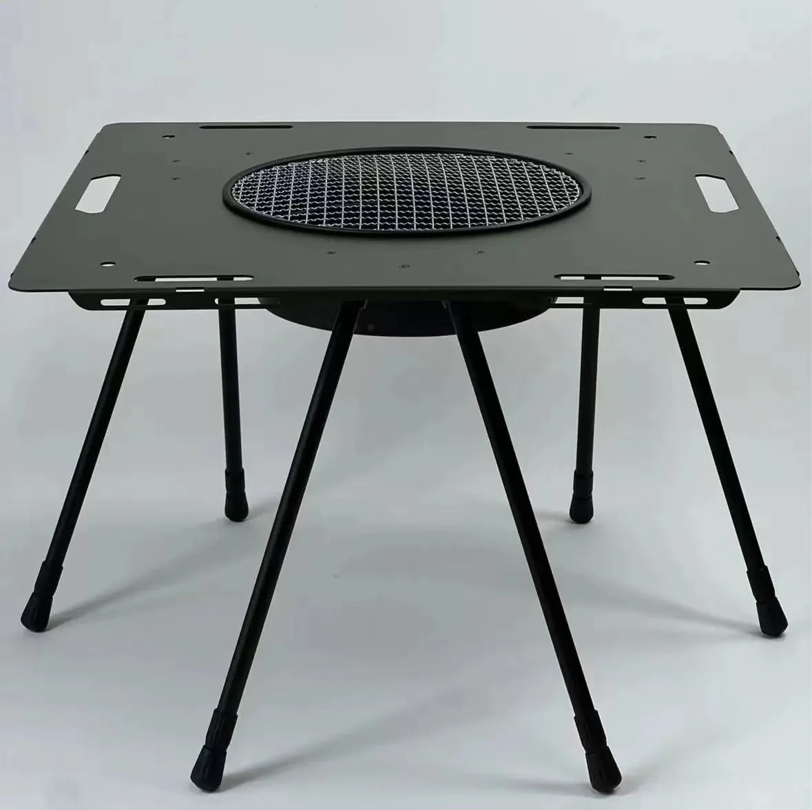 Tryhomy Aluminum Alloy Picnic Table Set  Ultraligh Folding Table 6 Adjustable Legs Desk Tactical IGT Table Outdoor BBQ