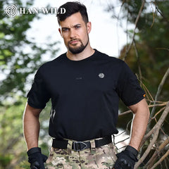 Casual Climb Solid Shirt T-Shirt Tactical Shirts Summer Men Clothing Combat Short Sleeve Quick Drying Camping Hiking Clothes New