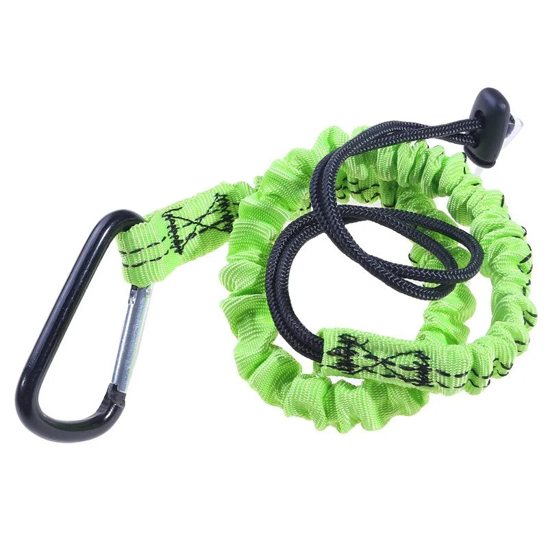 High Quality Outdoor Carabiner Lanyard Retractable Cord Tie Safety Auxiliary Rope Telescopic Elastic Climbing Tool anti-fall