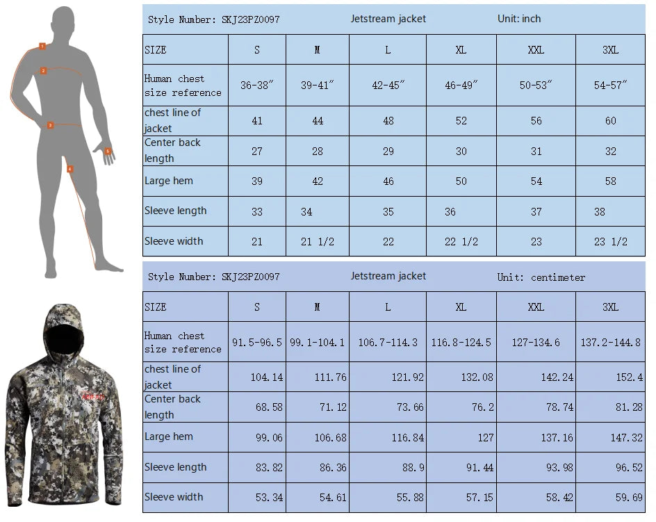 Men’s Soft shell hunting wear winter outdoor light camouflage hunting jacket