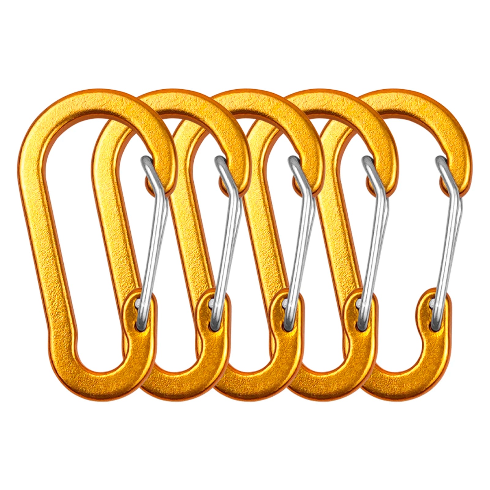 10 Pack / 5 Pack Carabiner Clips Mini Aluminum Alloy Keychain Carabiner Clip D Rings for Camping Hiking Fishing Backpacking