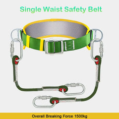 Single Waist High-altitude Work Harness Double Hanging Point Work Safety Belt Outdoor Climbing Construction Protective Safe Rope