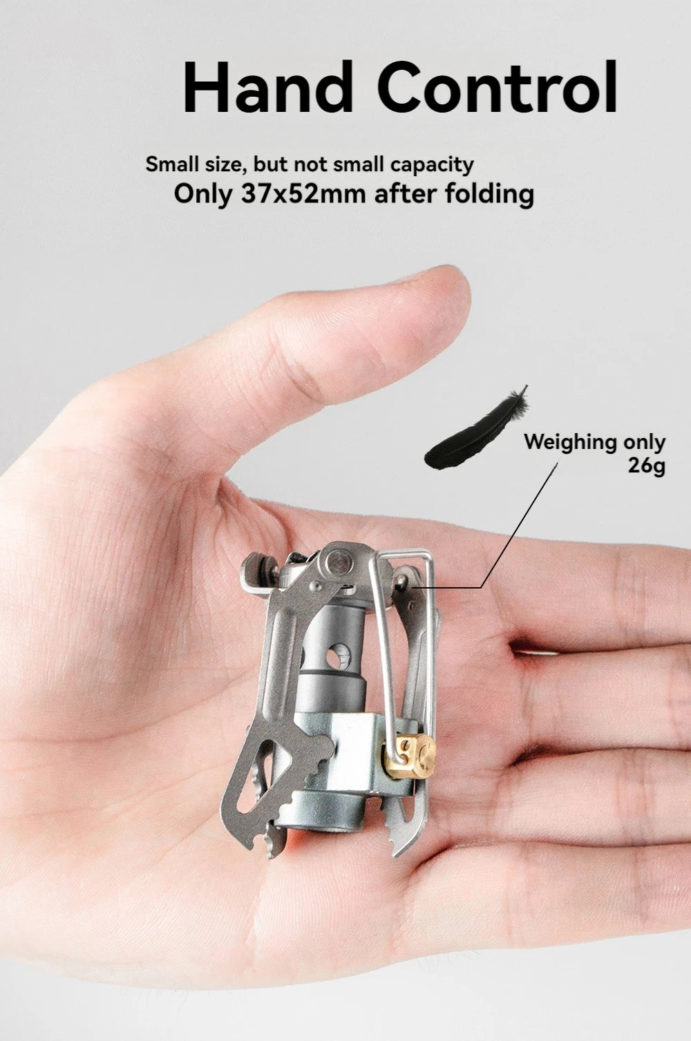 Titanium BRS-3000T Mini Camping Gas Burners 25g One-Piece Pocket Stove Outdooor Hiking Folding Cooking Furnace Portable ﻿