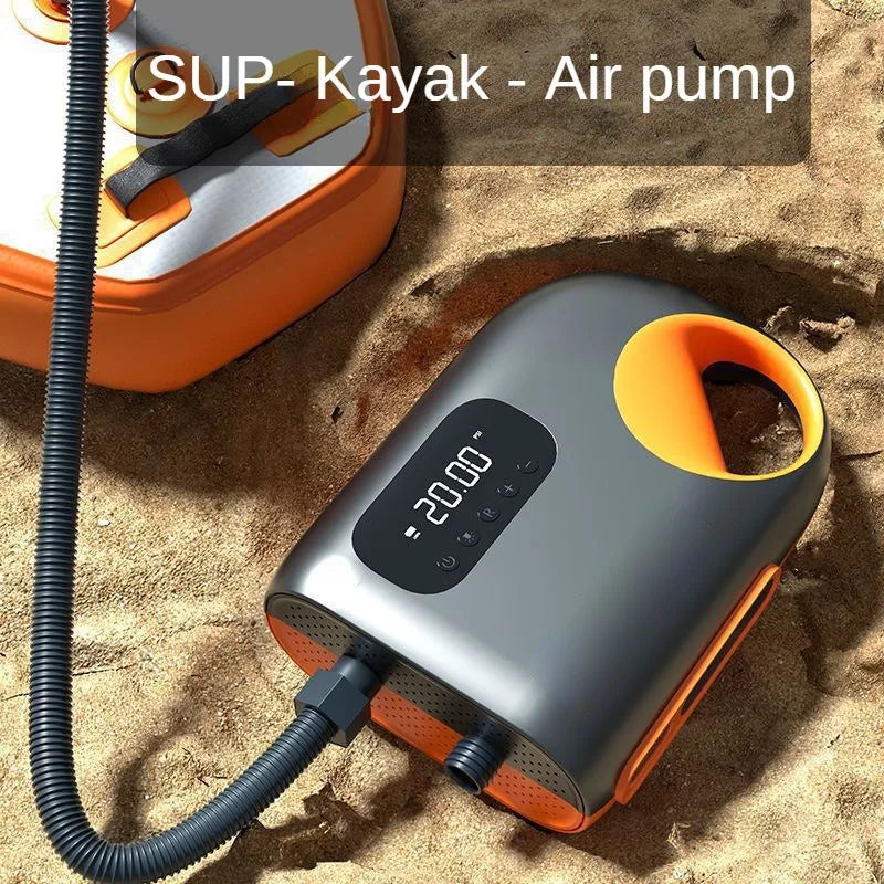 LEIBOO 20PSI DC Inflatable Electric Air Pump High Speed Air Compressor for Outdoor Surfing Paddle Board Airbed Sup Boat Kayak