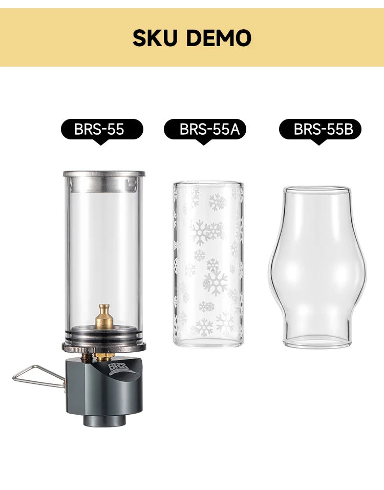 BRS-55 Burner Gas Lantern Camping Supplies Mini Burner Oil Lamp Cool Camping Gear Gas Lamp Outdoor Camping Lamp