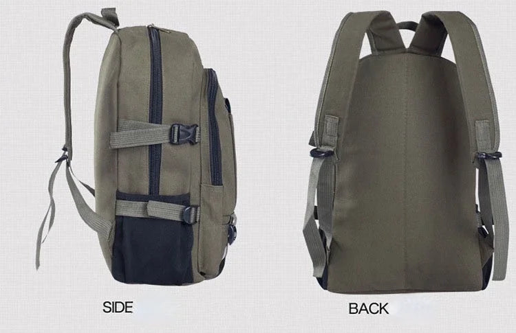 2023 Mountaineering Bag Backpack for Men Canvas Large Capacity High School Backpacks Outdoor Travel Camping Bag Computer Bag