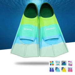 18 Color Professional Snorkeling Diving Swimming Fins Paddle Silicone Short Children Men Women Flippers Scuba Equipment for Kids