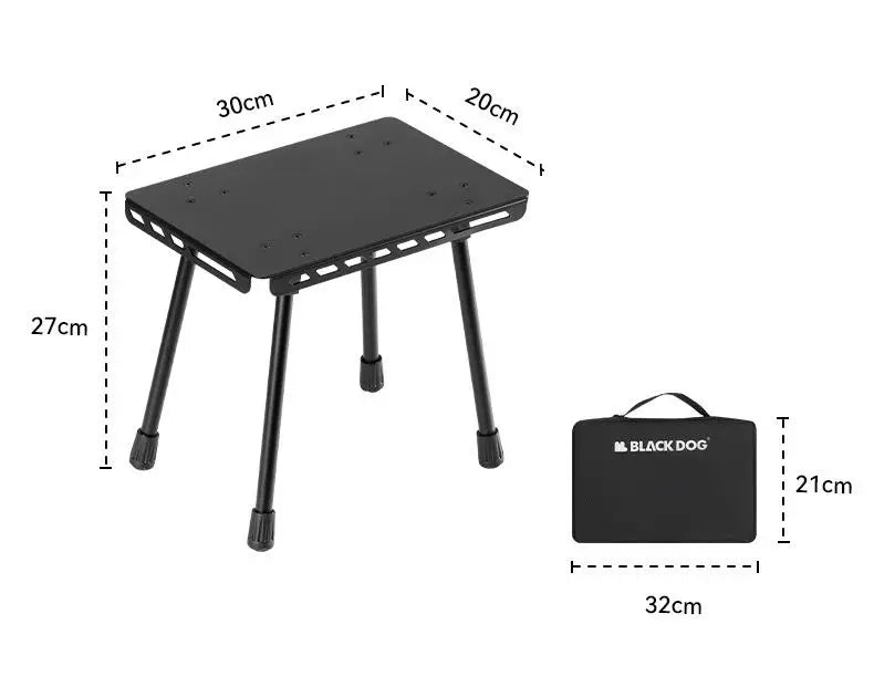 Naturehike BLACKDOG 2 In 1 Tactical Folding Table Ultralight Portable Stool Outdoor Camping Aluminum Alloy Multifunctional Chair