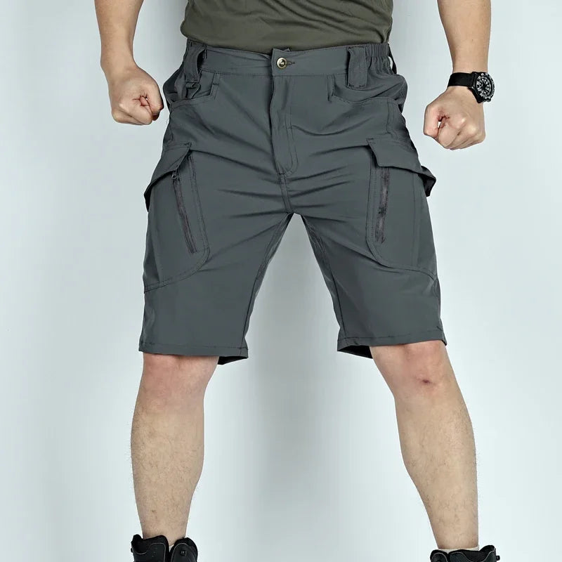 Outdoor Military Tactical Shorts for Men, Waterproof Urban Short Trekking Pants, Multi Pocket Hiking Shorts, Summer Clothing