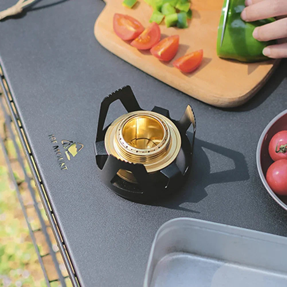 Portable Mini Alcohol Stove Burner Adjustable Firepower Gasoline Stove Aluminum Alloy Bracket Ultralight Brass Camping Stoves