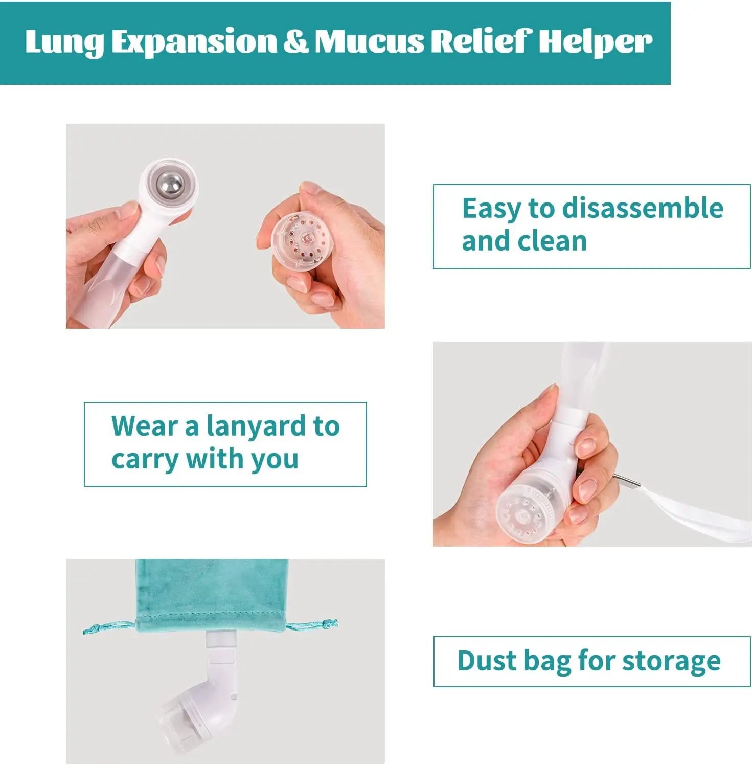 Mucus Removal Device First Aid Outdoor Handheld Lung Breathing Trainer Breathing Exercise Instrument Portable Lung Expander