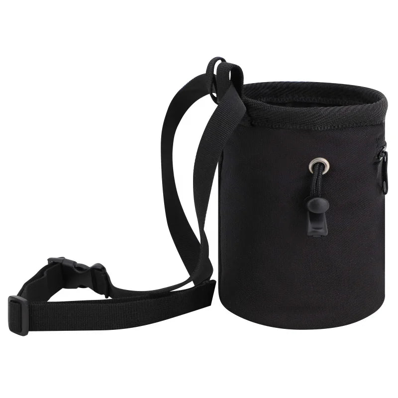 Gym Chalk Bag Panda Design for Rock Climbing Weight Lifting Bouldering Anti-slip Powder Bag with Adjustable Belt Zippered Pocket