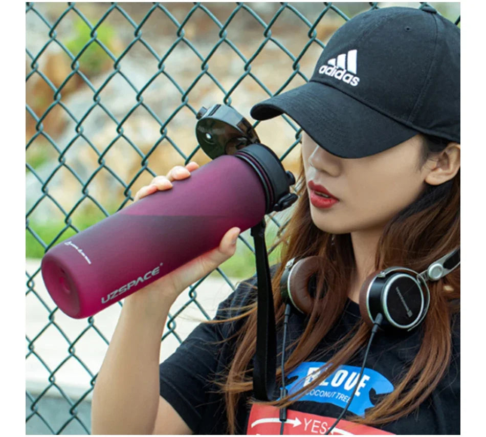 Hot Sale 500/1000ML Sports Water Bottle Shaker Outdoor Travel Portable Leakproof Drinkware Tritan Plastic Drink Bottle BPA Free