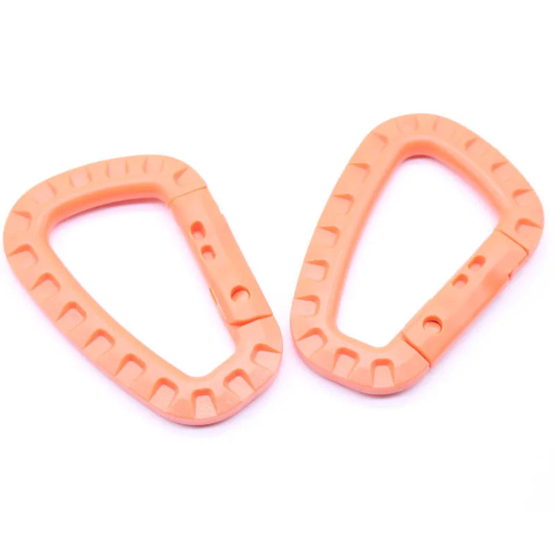 5pcs 8.5cm Backpack Buckle Fast Carabiner Plastic Hook D Shape Mosqueton EDC Gear For Outdoor Camping