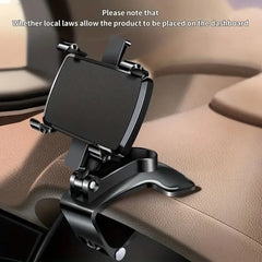 Car Mobile Phone Holder Easy Clip Mount Stand Panel Universal Navigation Multi-Functional Bracket Holder Dashboard GPS Support