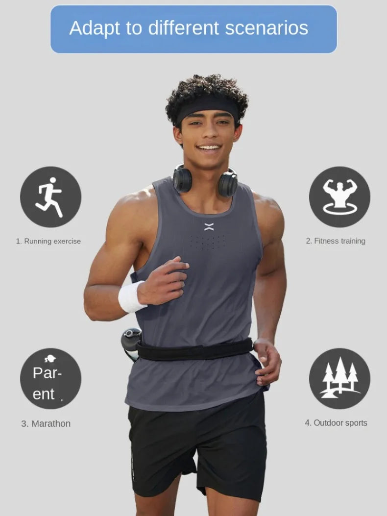 Summer Men's Marathon Vest Basketball Sleeveless Shirt Running Tank Top Clothing Jogging Training Sportswear Gym Sports Singlet