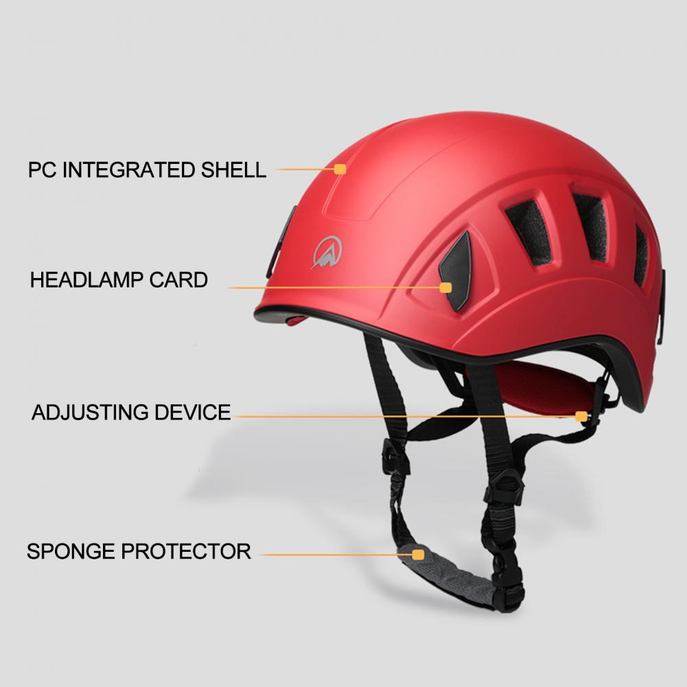 Ice Climbing Helmet Comfortable Sweat Absorption Shock Absorbing Security Mountain Rock Climbing Helmet for Mountaineering