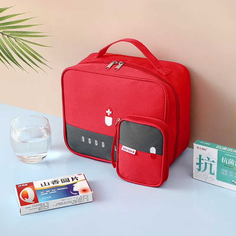 Portable Medicine Bag Cute First Aid Kit Medical Emergency Kits Organizer Outdoor Household Medicine Pill Storage Bag Travel