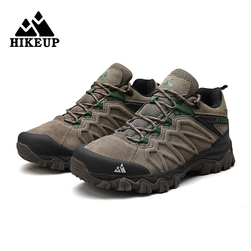 HIKEUP Non-slip Wear-Resistant Outdoor Hiking Shoes Breathable Splashproof Climbing Men Sneaker Trekking Hunting Tourism