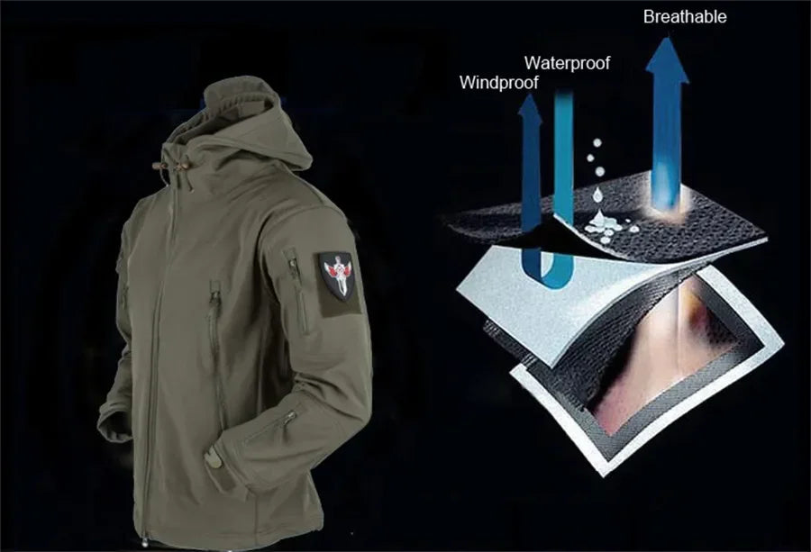 GL Waterproof and Warm Soft Shell Wool Fleece Wear-resistant Knee Double Layer Thickened Special Pants Jacket