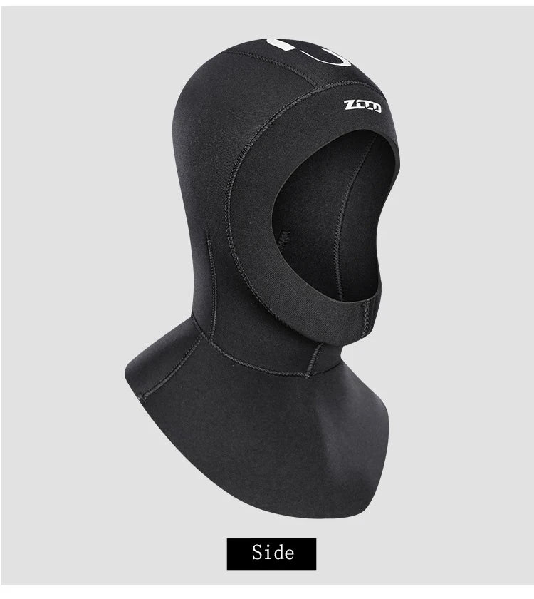 3/5mm Neoprene Scuba Diving Hood With Shoulder Snorkeling Equipment Hat Cap Winter Swim Warm Wetsuit Diving Helmet Unisex