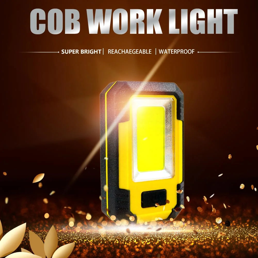 4000mAH COB Work Light USB Rechargeable LED Flashlight Portable Lantern with Magnet 7 Lighting Modes Camping Emergency Torch