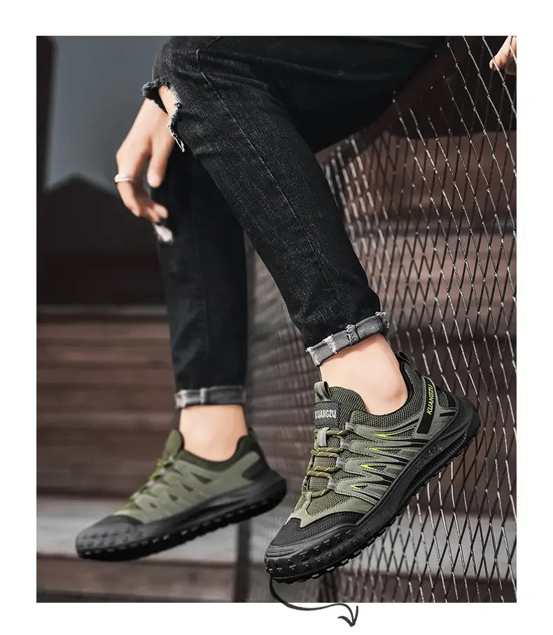 Shoes for Men 2023 New Fashion Casual Shoes Breathable and Comfortable Sports Outdoor Hiking Wearresistant Men's Walking Shoes