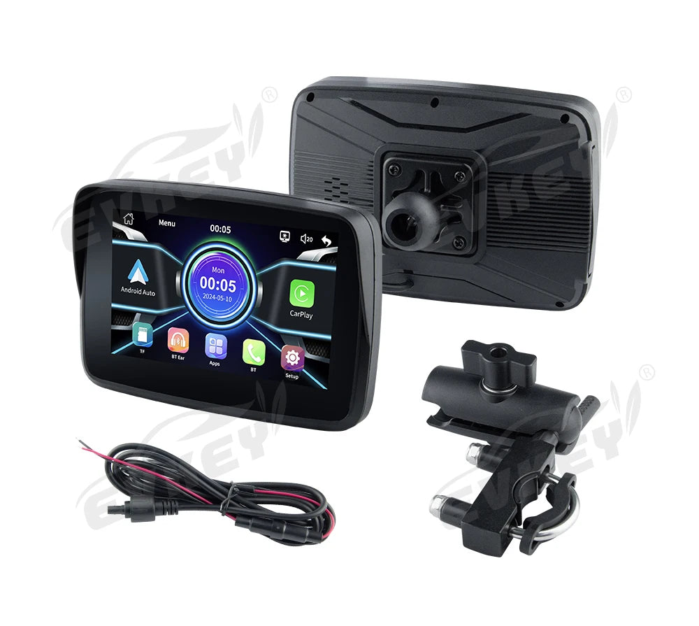 EVKEY Navigation Motorcycle Carplay Display Screen Portable Motorcycle Wireless Android Auto Monitor