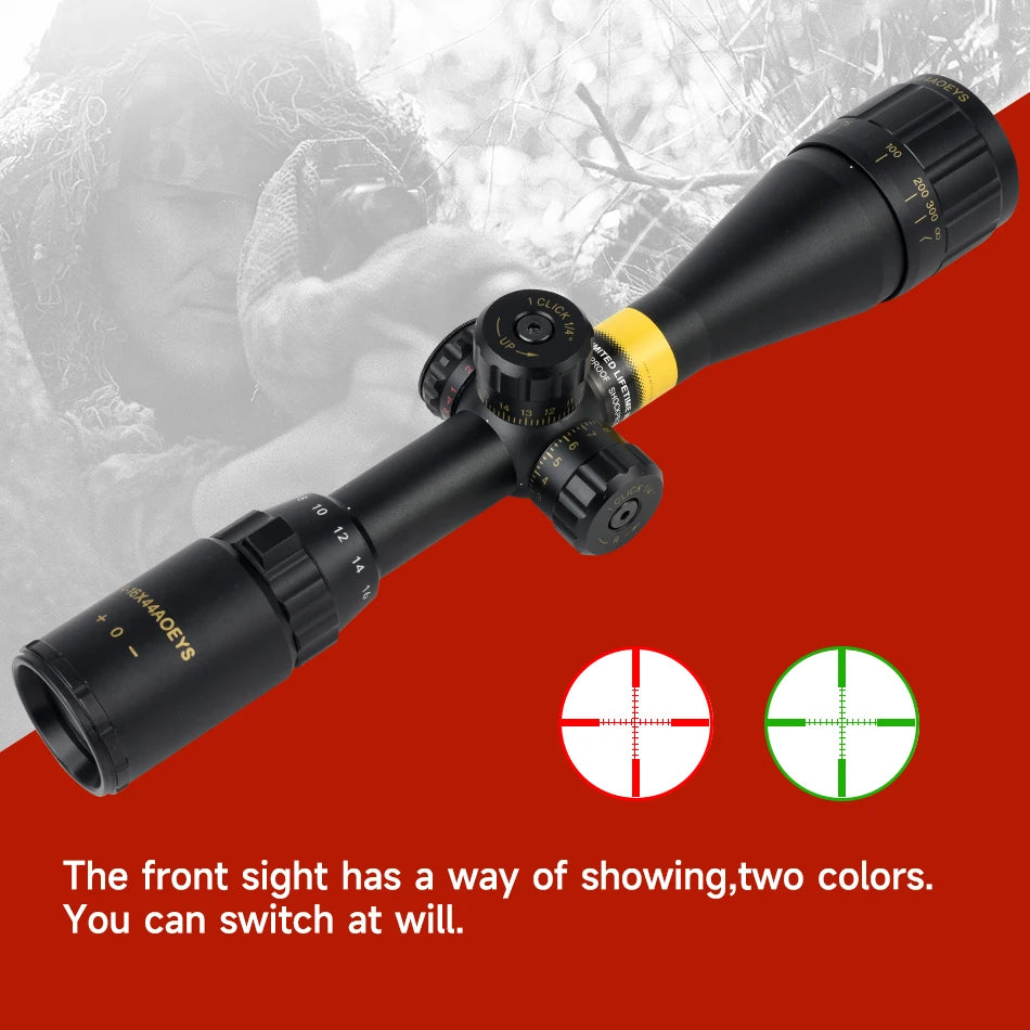 4-16x44 AOEYS Rifle Scopes Sniper Air Gun Sight for Hunting Airsoft Optical Telescopic Spotting Riflescopes Airsoft Optic Sight