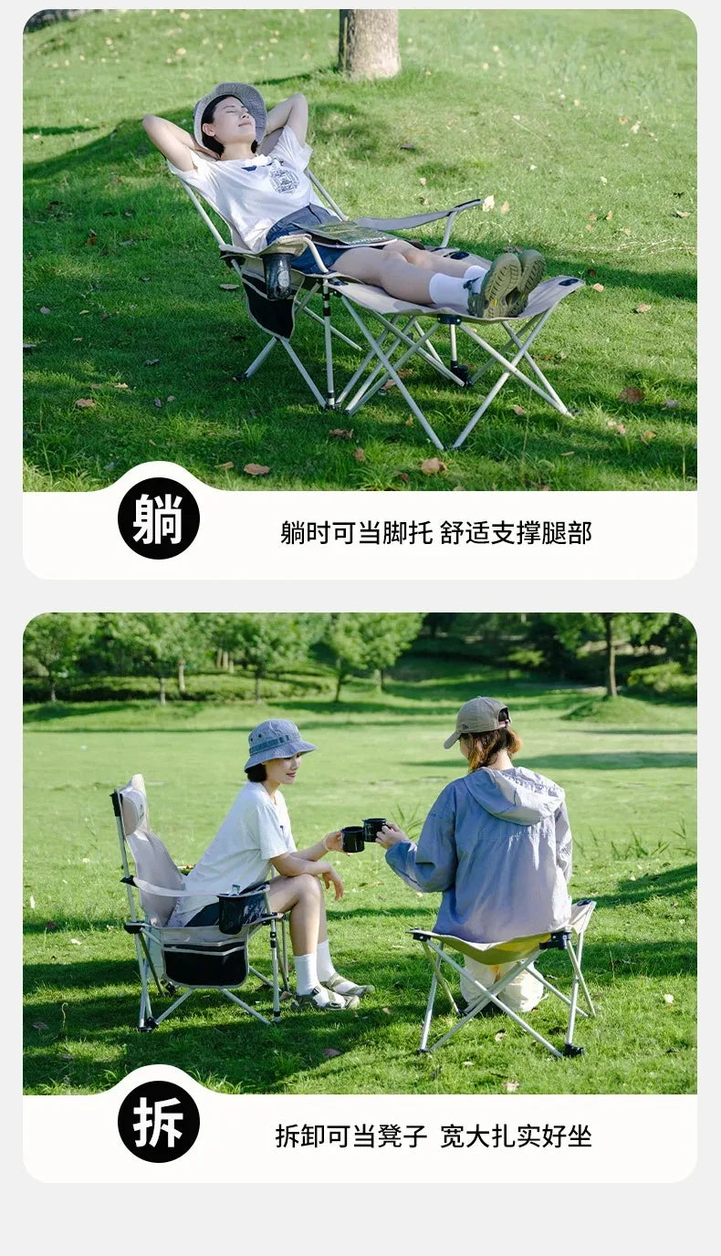 Naturehike Multifunctional Table Recliner Portable Outdoor Camping Folding Chair Leisure Backrest Chair