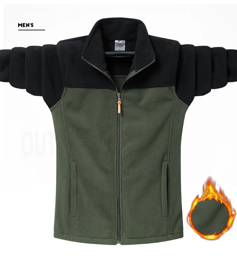 Plus Size 9XL Winter Polar Fleece Jacket Men Tactical Soft Shell Windproof Camping Coat Women Fashion Couple Warm Harajuku Parka