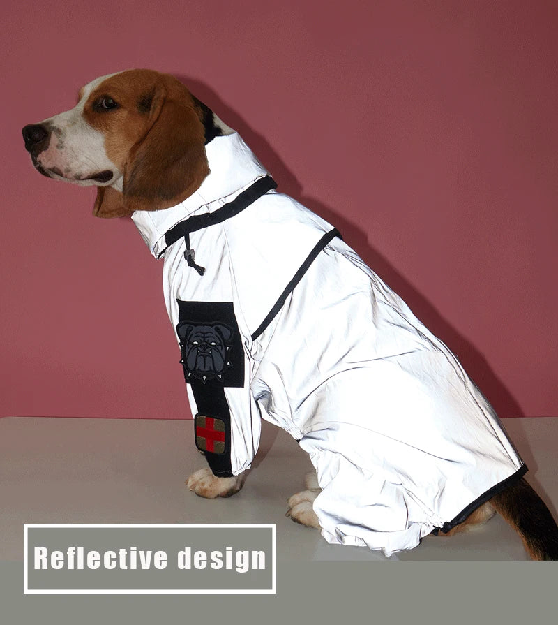 Outdoor Large Dog Raincoat Sunscreen Reflective Jacket Pet Raincoat Hoodie Waterproof Medium Large Dog Clothes Raincoat Jumpsuit