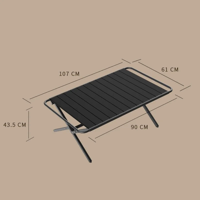 Tryhomy Camping Egg Roll Table Outdoor BBQ Picnic IGT Table Spliceable Aluminum Alloy Table Portable Folding Omelet Table