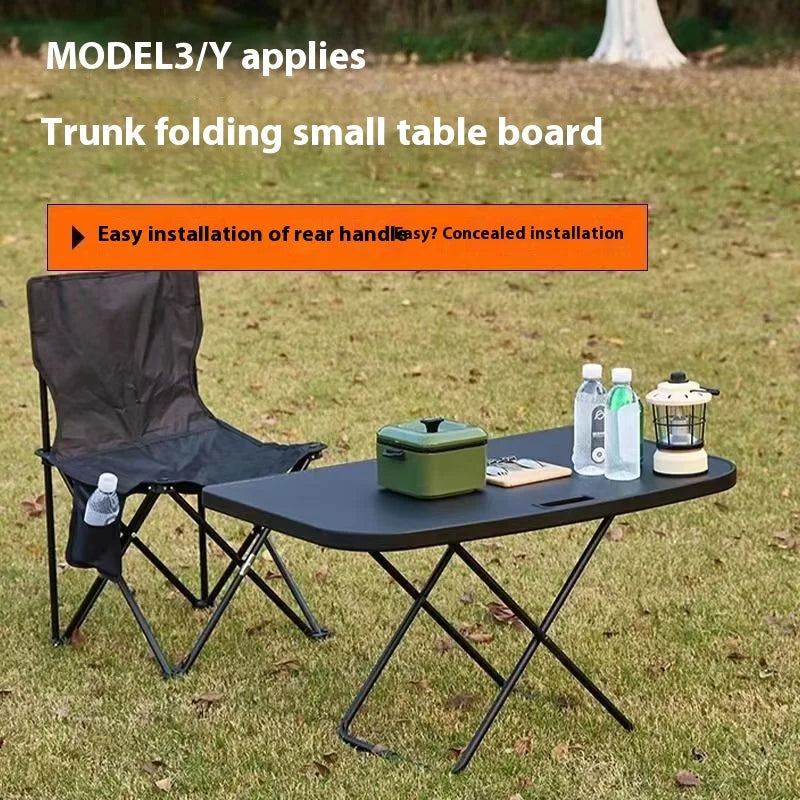 For Tesla Model Y Model 3 Travel Trunk Table Board Portable Folding Picnic Table Chairs Travel Trunk Specific Accessories