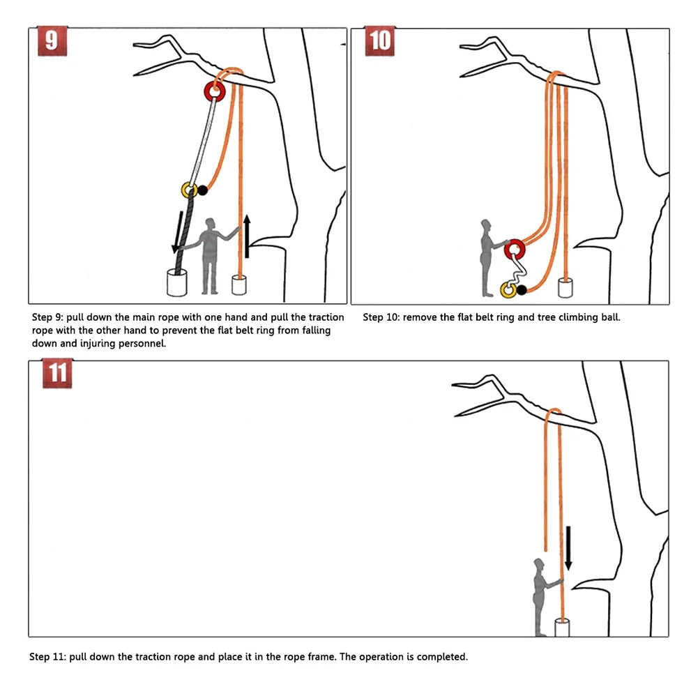 Durable Arborist Retriever Ball With Rope Guide And Friction Saver Tool Perfect For Safe And Efficient Tree Climbing