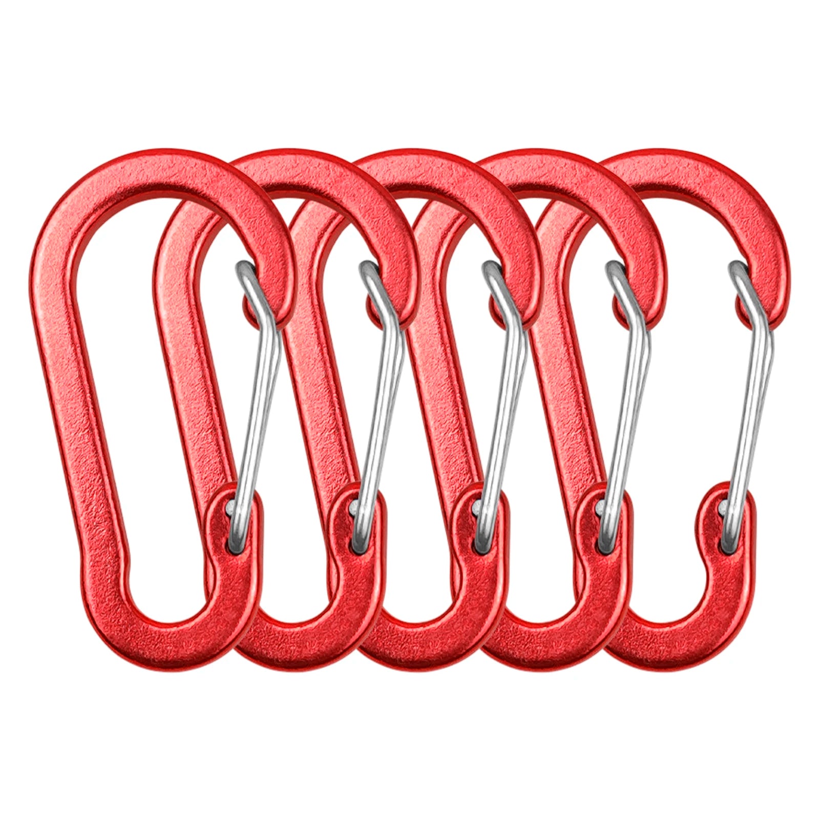 10 Pack / 5 Pack Carabiner Clips Mini Aluminum Alloy Keychain Carabiner Clip D Rings for Camping Hiking Fishing Backpacking