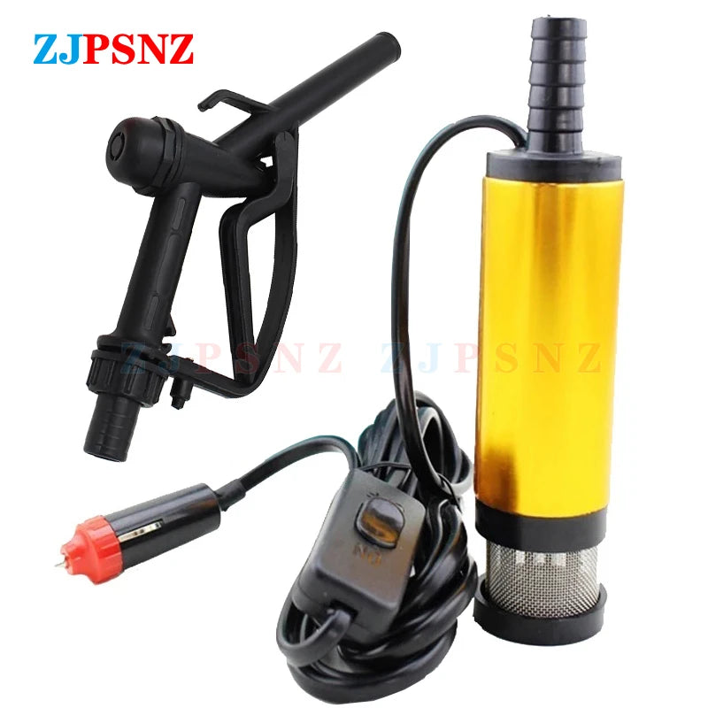 Transfer Pump 12V 24V Diesel Fuel Water Oil Car Camping Fishing Submersible Pump Car Pumping Diesel Oil Pump Cigarette Lighter