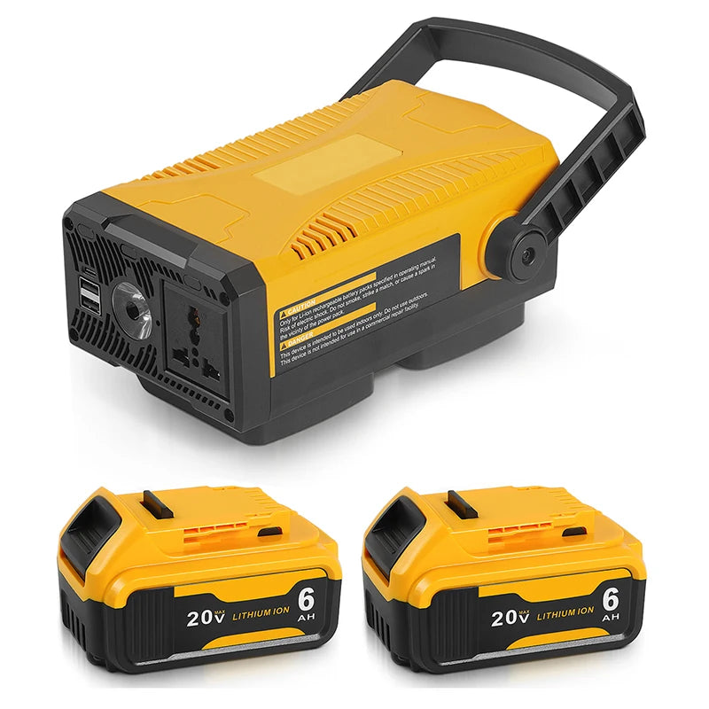 Power Inverter for Dewalt 18V 20V Battery Outdoor Portable Inverter AC110V/220V Modified Sine Wave Power Adapter Power Station