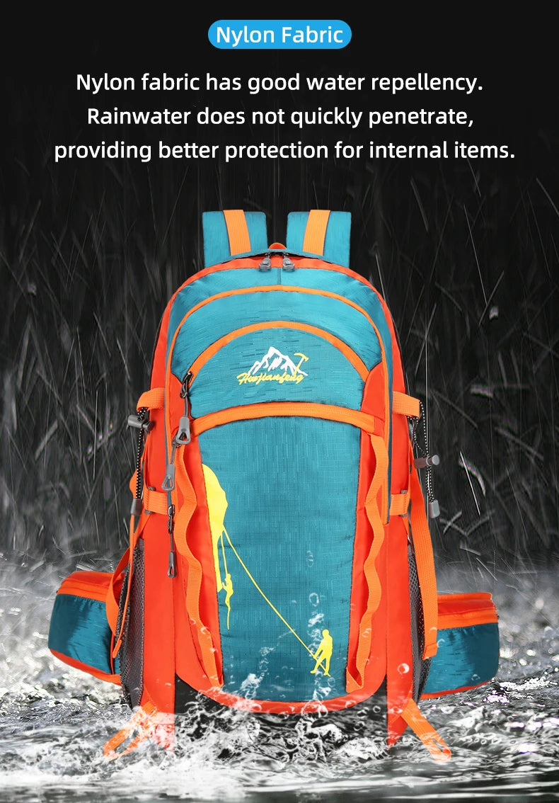 Outdoor Sports Short Distance Trip Backpack Mountaineering Duffel Bag Camping Travel Knapsack Climbing Hiking Hydration Rucksack