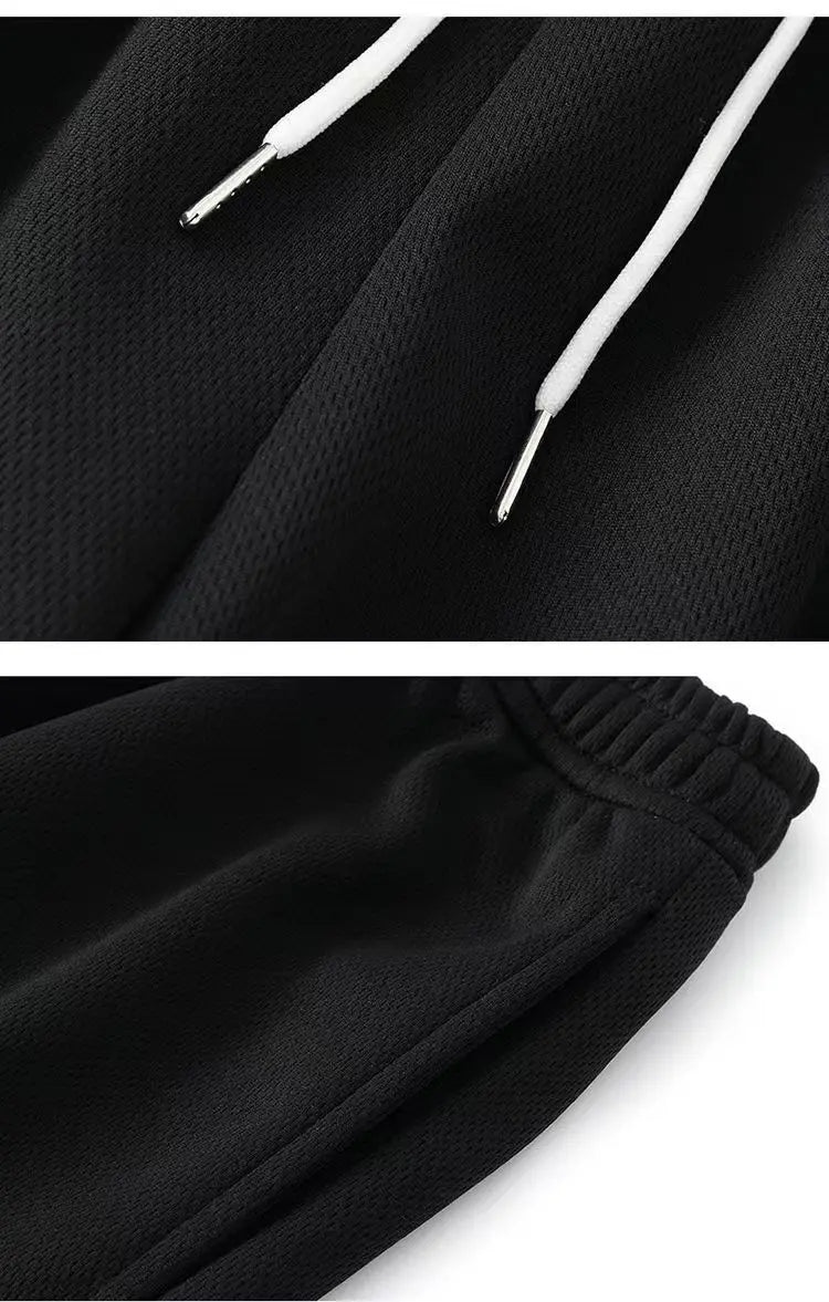 Summer Mesh fabric Men's Clothing Basketball And Football Shorts Male Black White Sport Running Jogging Fitness Sweatpants M-3XL