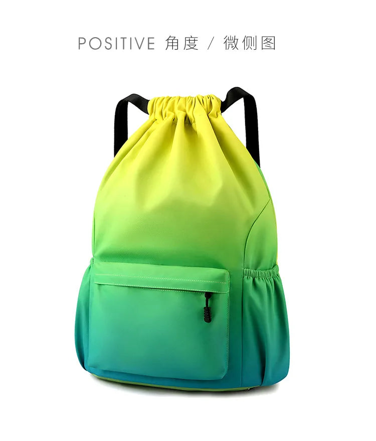 Bundle Pocket Backpack Waterproof Nylon Portable Sports Backpack Outdoor Camping Leisure Swimming Fitness Bag Student Schoolbag